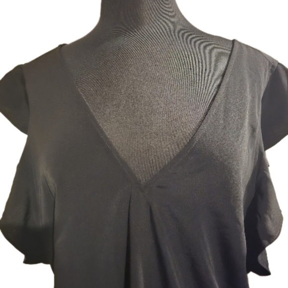 NWT Express Black Deep V-Neck front and back dress XL - Picture 4 of 6